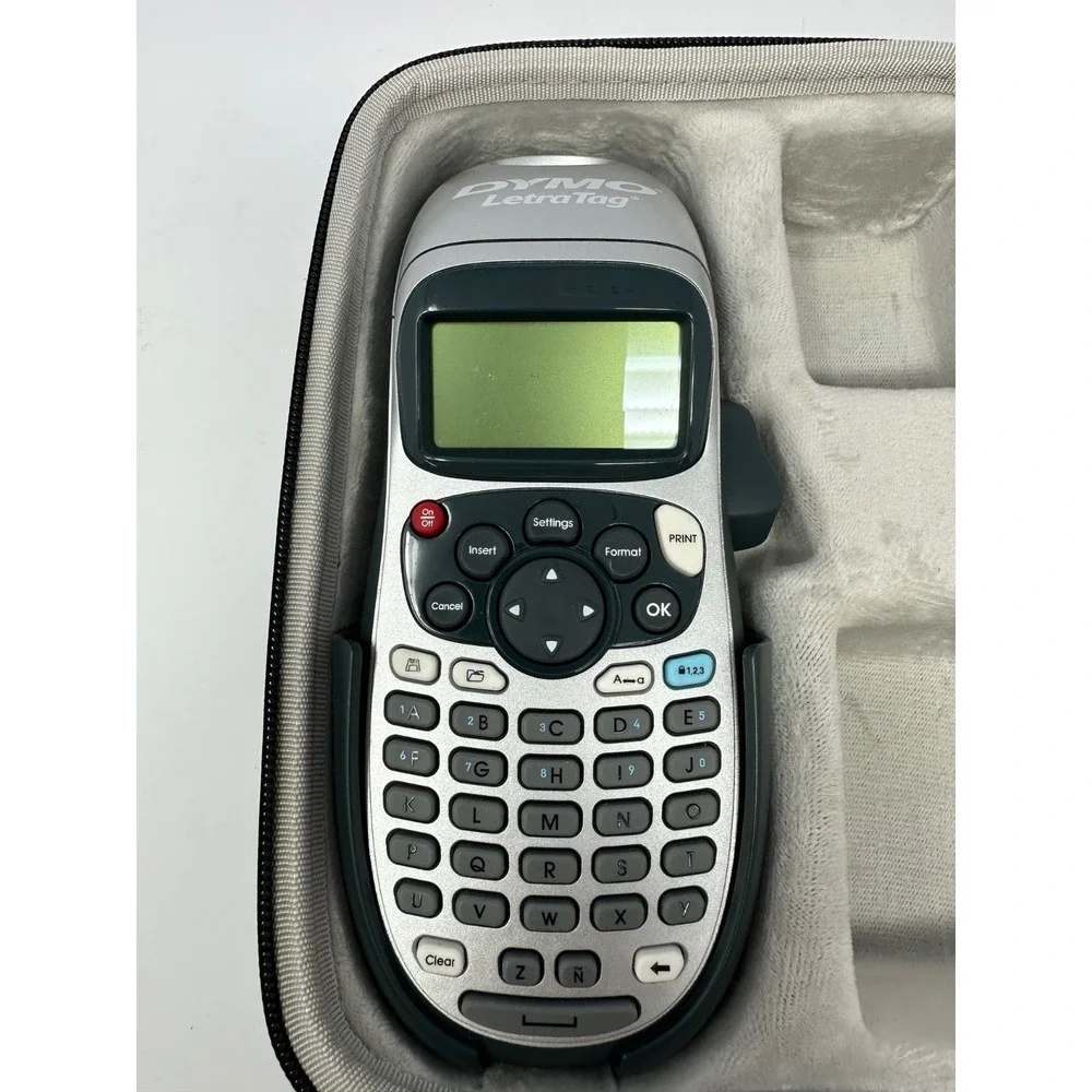 Dymo Portable Printer Handheld Label Maker Black Silver Letratag 50H+